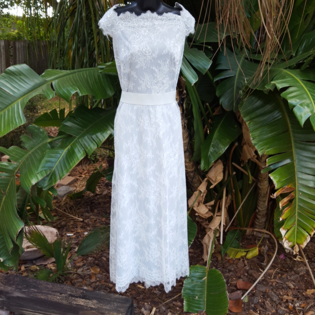 Tadashi Shoji Lace Off Shoulder Midi Dress